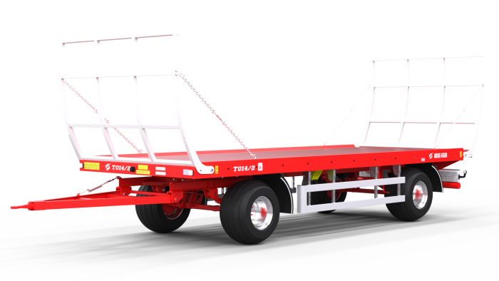 Przyczepa platformowa do bel dwuosiowa T014 Metal-Fach