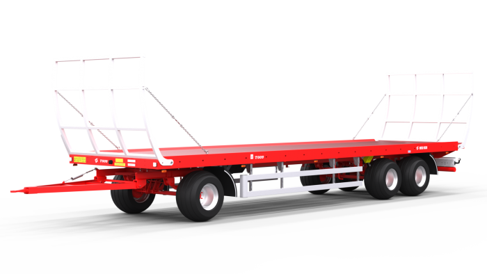 Przyczepa platformowa do bel trzyosiowa T009 Metal-Fach